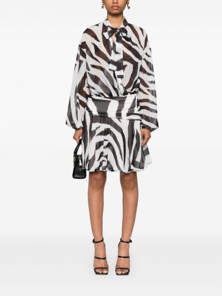 Uzliesmojoša kleita ar apdruku ar zebras rakstu Just Cavalli