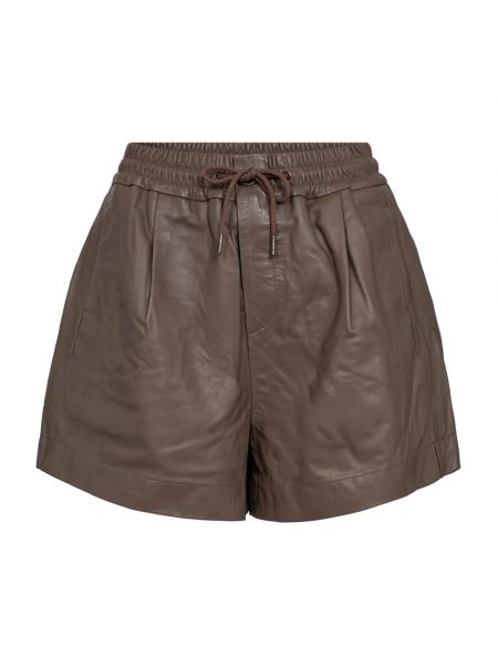 Leder shorts Co'couture braun