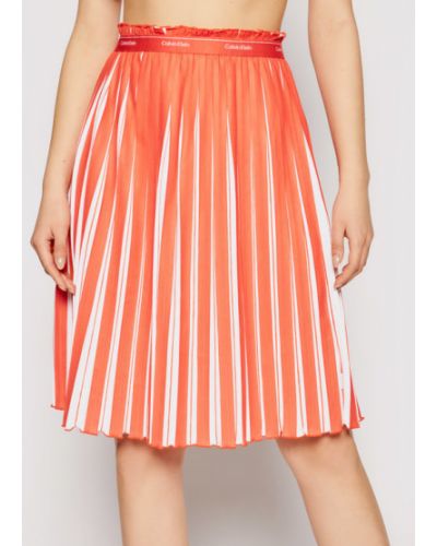Sukně Calvin Klein, oranžová