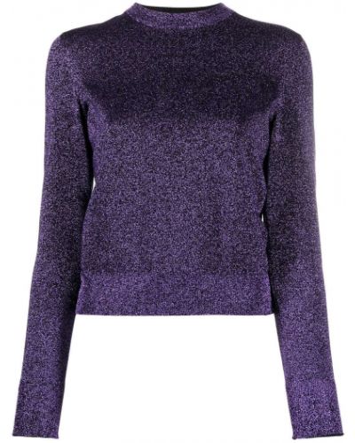 Jersey de tela jersey de cuello redondo Victoria Beckham violeta