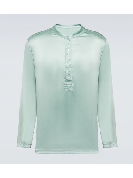 Šilkinė marškiniai Tom Ford žalia