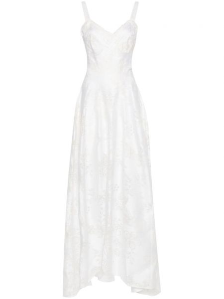 Krajkové večerní šaty Ermanno Scervino bílé