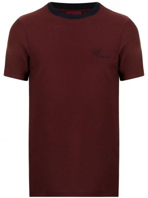 Camiseta con bordado Giorgio Armani rojo