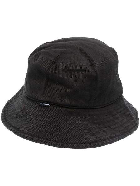 Czarna czapka bawełniana Balenciaga