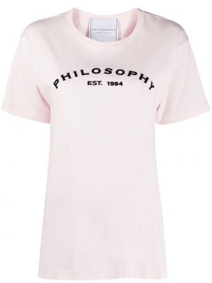 Camiseta con estampado Philosophy Di Lorenzo Serafini rosa