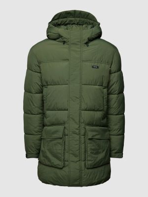 Pikowana kurtka z kapturem Calvin Klein zielona