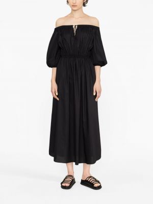 Sukienka midi bawełniana Matteau czarna