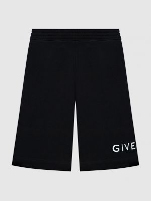 Черные шорты с принтом Givenchy