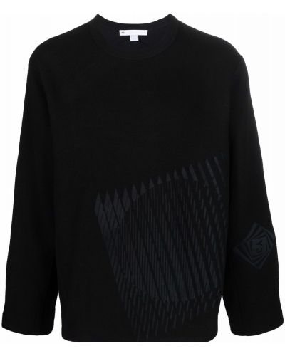 Пуловер с принт Y-3 черно