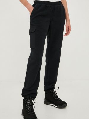 Columbia pantaloni de trening femei, culoarea negru, neted Columbia pantaloni de trening femei, culoarea negru, neted