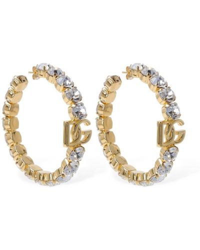 Kristallidega kõrvarõngad Dolce & Gabbana kuldne