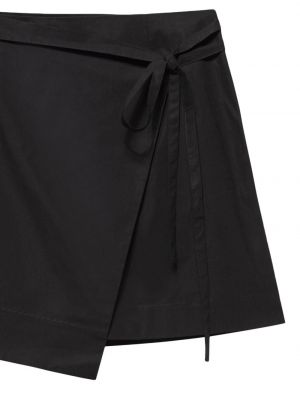 Mini spódniczka bawełniana Frame czarna