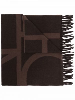 Шерстяной шарф Totême, коричневый