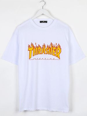 Тениска с принт K&h Twenty-one бяло