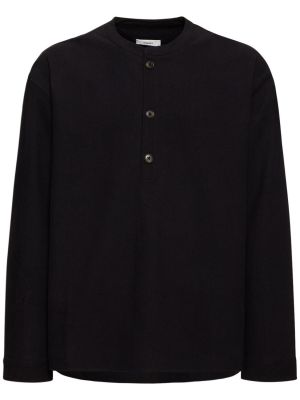 Bavlněná košile Commas černá