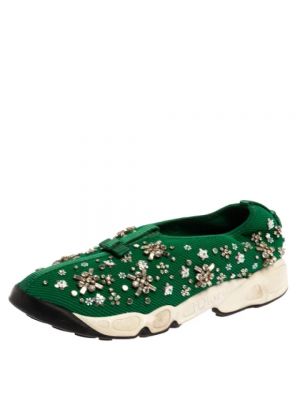 Sneakersy z siateczką Dior Vintage zielone