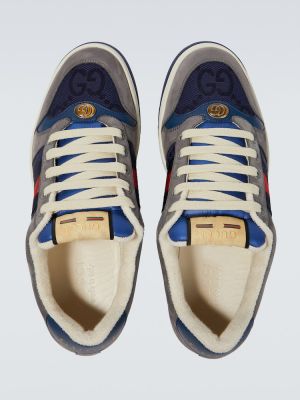 Sneakers di pelle Gucci Screener blu