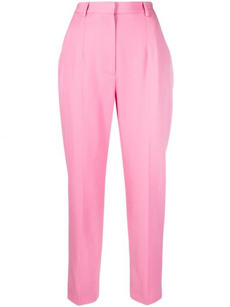 Pantalones de cintura alta Alexander Mcqueen rosa