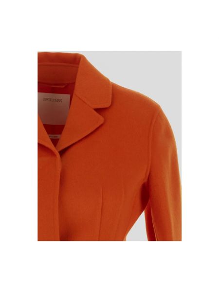 Abrigo de lana de cachemir con estampado de cachemira Sportmax naranja