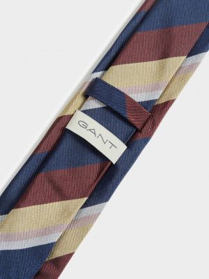 Csíkos selyem nyakkendő Gant kék