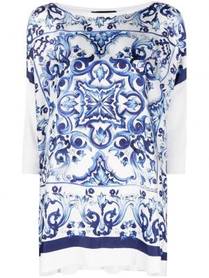 Bluză de mătase cu imagine Dolce & Gabbana