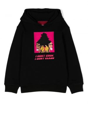 Hoodie con stampa Mostly Heard Rarely Seen 8-bit nero