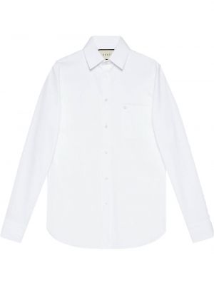 Biała koszula zapinane na guziki Gucci, biały