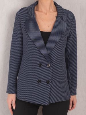 Svītrainas jaka ar pogām Armonika zils