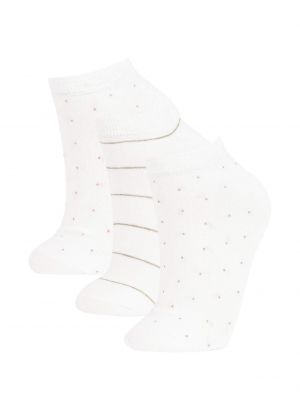 Bavlnené ponožky Defacto biela