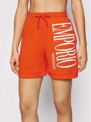 Pantaloncini sportivi Emporio Armani arancione