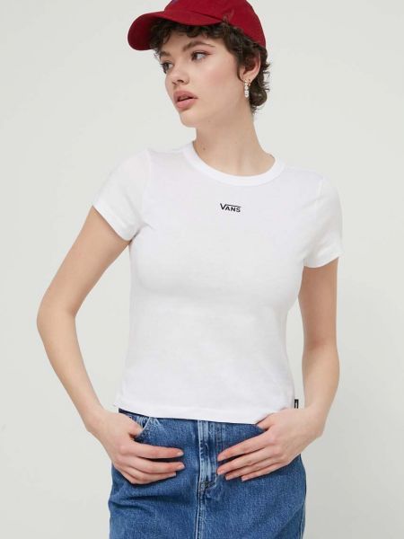 Koszulka bawełniana Vans biała