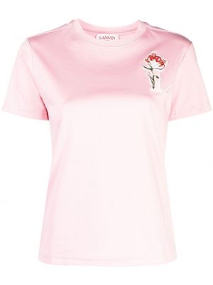 Majica z vezenjem Lanvin roza