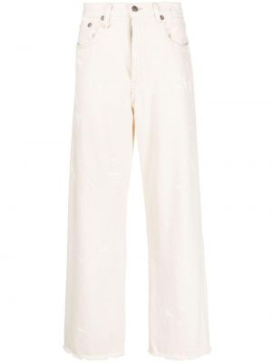 Voľné džínsy R13 biela