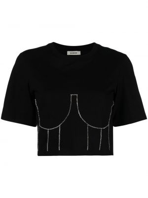 Krištáľové tričko Sandro čierna