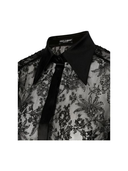 Blusa de flores de encaje Dolce&gabbana negro