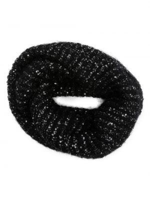 Echarpe à paillettes en tricot D.exterior noir