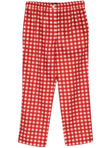 Červené rovné kalhoty Joseph