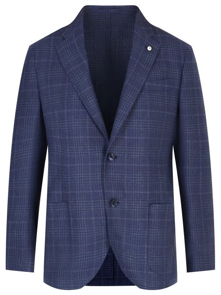 Шелковый шерстяной пиджак L.b.m. 1911 синий