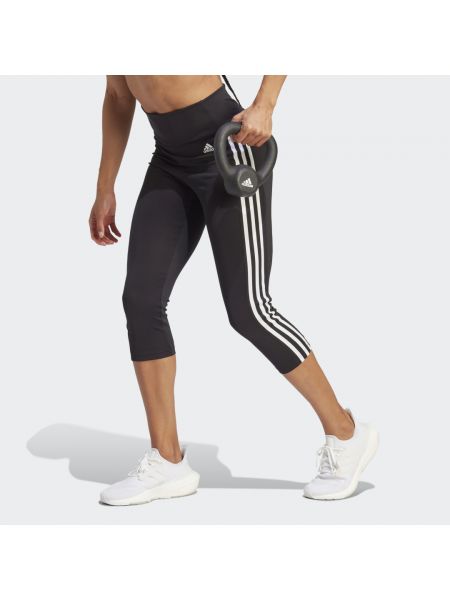 Spodnie sportowe z wysoką talią w paski Adidas
