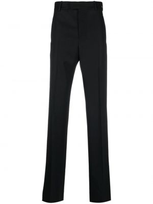 Vlněné rovné kalhoty Alexander Mcqueen černé