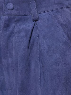 Kožené kalhoty Blazé Milano modré