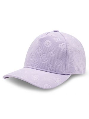 Kepurė su snapeliu Guess violetinė