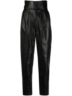 Pantaloni din piele Philipp Plein negru