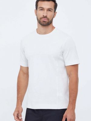 Меланж тениска с дълъг ръкав с принт Calvin Klein Performance бежово