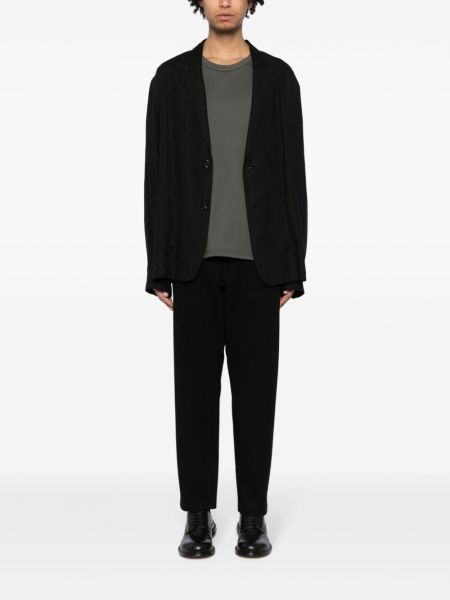 Pantalon droit en coton Yohji Yamamoto noir
