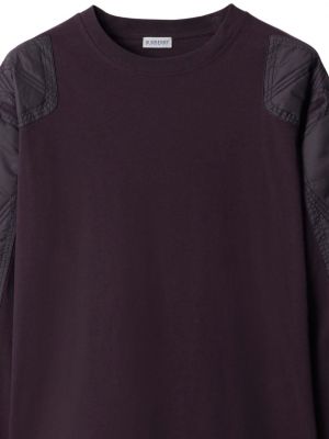 Bluza bawełniana z okrągłym dekoltem Burberry fioletowa