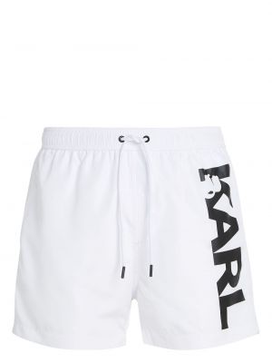 Shorts à imprimé Karl Lagerfeld blanc