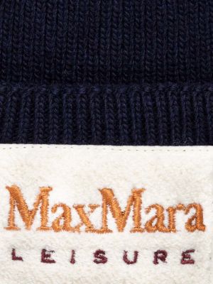 Vlněný čepice Max Mara Leisure hnědý