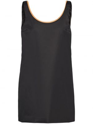 Najlonska mini haljina Prada crna