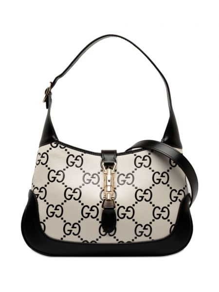Δερμάτινη τσάντα με σχέδιο Gucci Pre-owned μαύρο